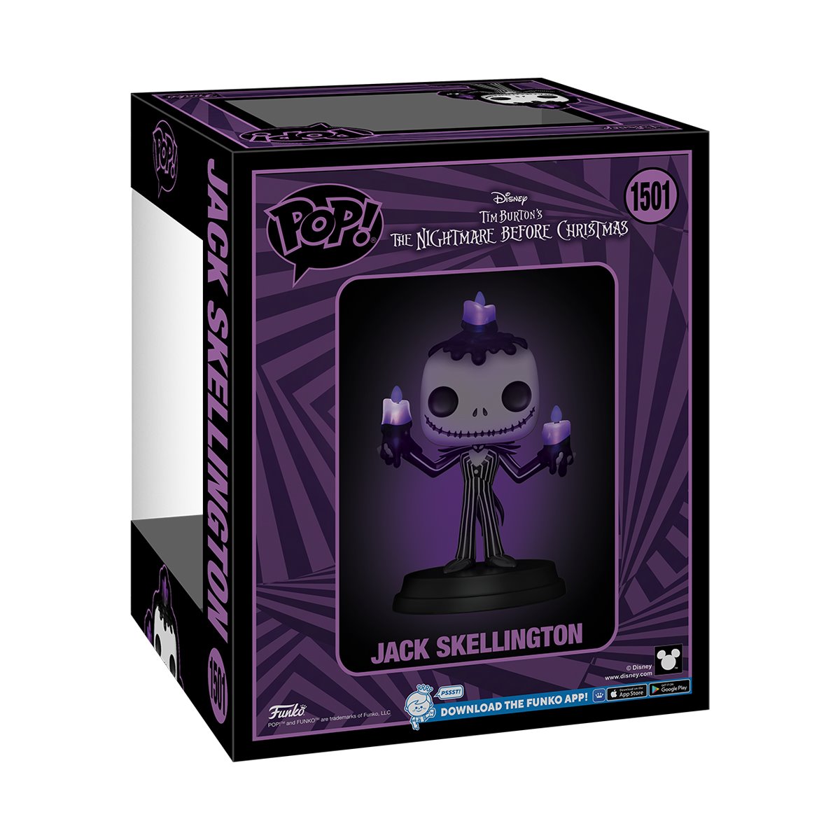 The Nightmare Before Christmas Jack Skellington Halloween Light-Up Super Funko Pop! Vinyl Figure #1501 - Image 4