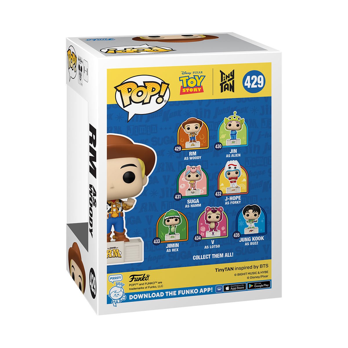 Toy Story x TinyTAN BTS RM as Woody Funko Pop! Vinyl Figure #429 - Image 3