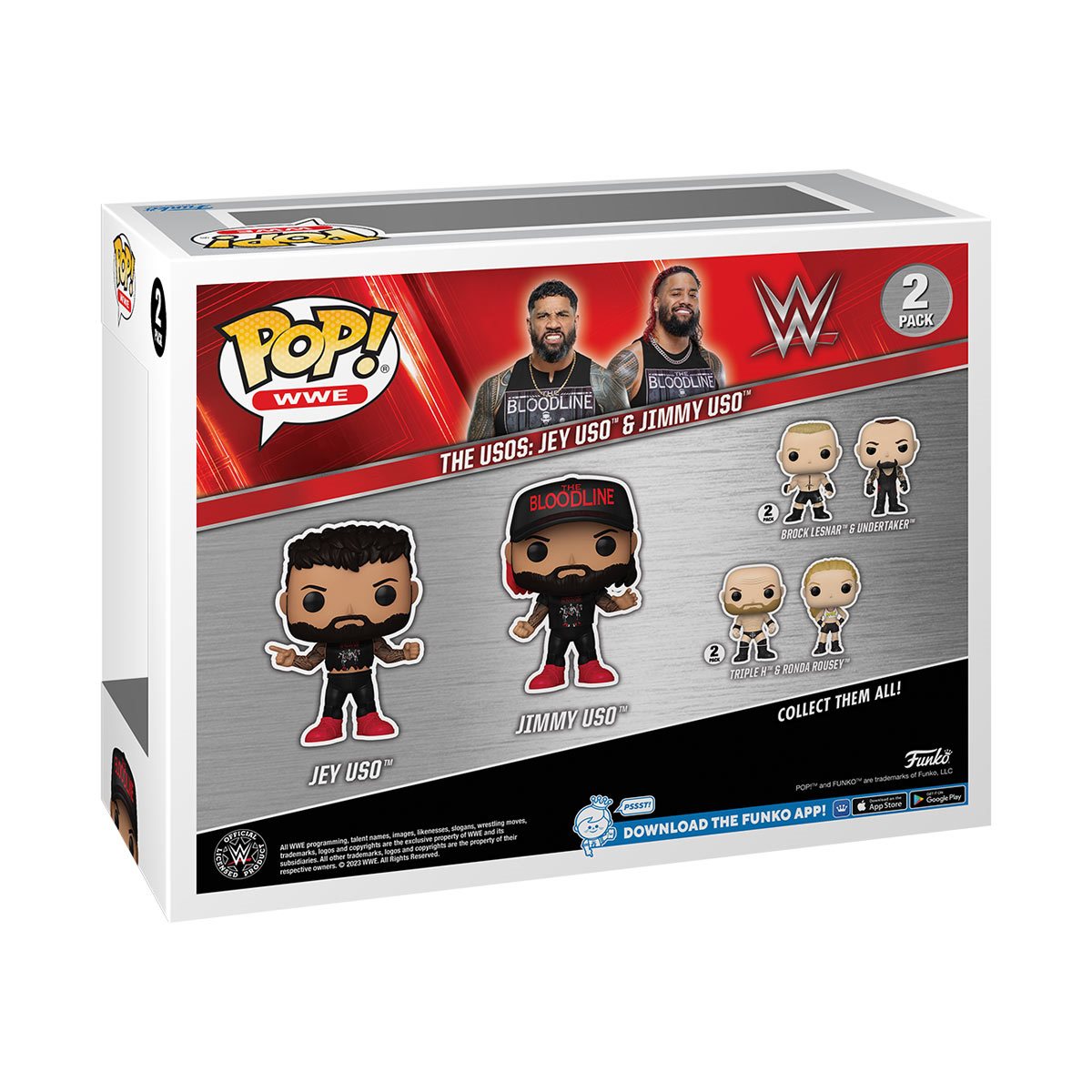 WWE The Usos: Jey Uso and Jimmy Uso Funko Pop! Vinyl Figure 2-Pack - Image 3