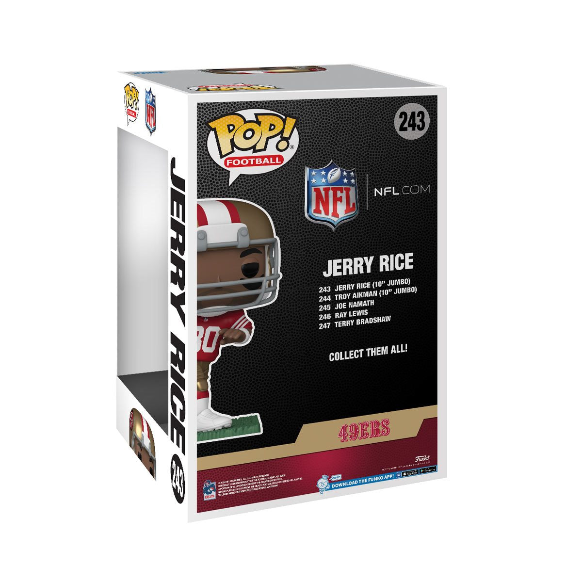NFL Legends 49ers Jerry Rice Jumbo Funko Pop! Vinyl Figure #243 - Image 3