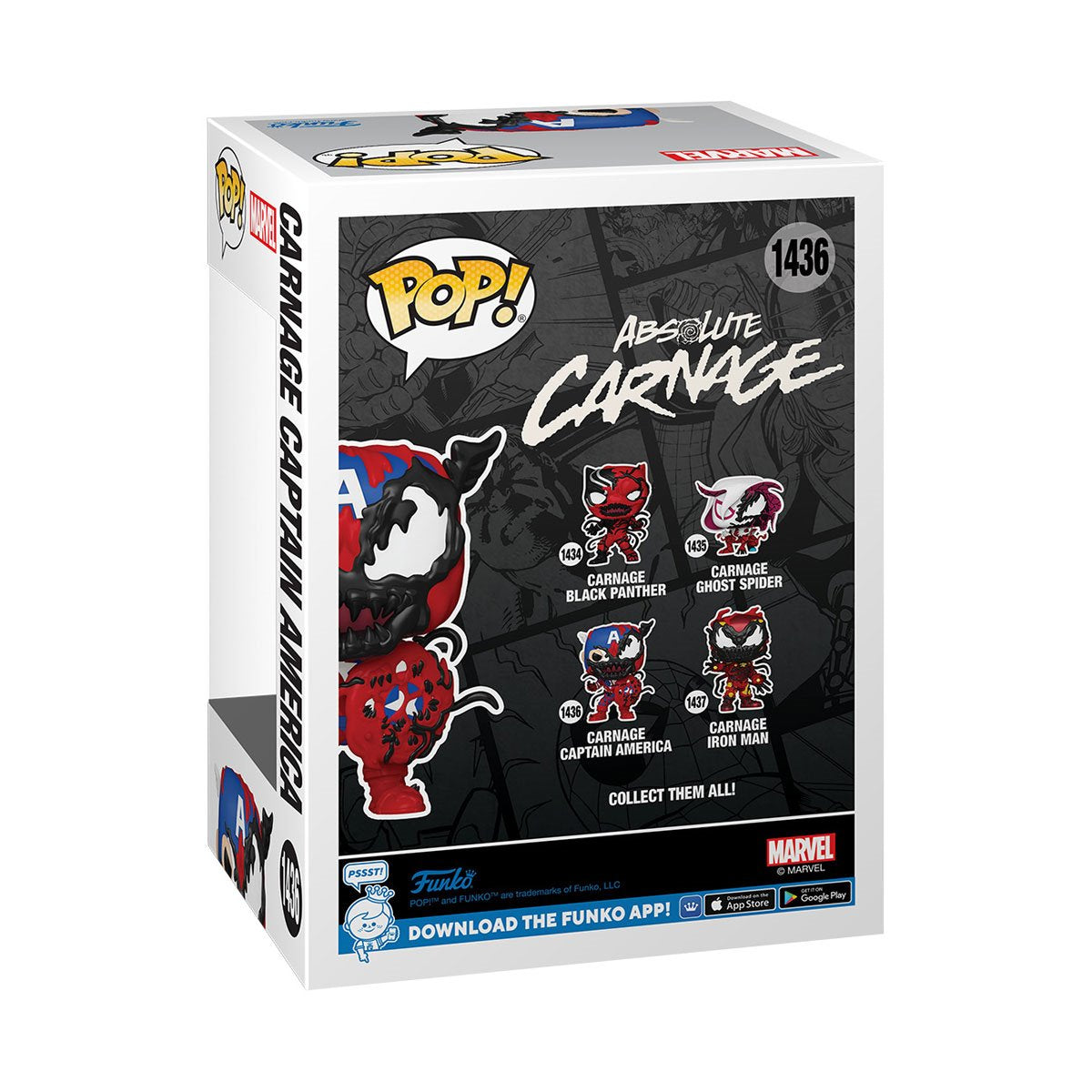 Marvel Carnage Captain America Funko Pop! Vinyl Figure #1436 - Image 3