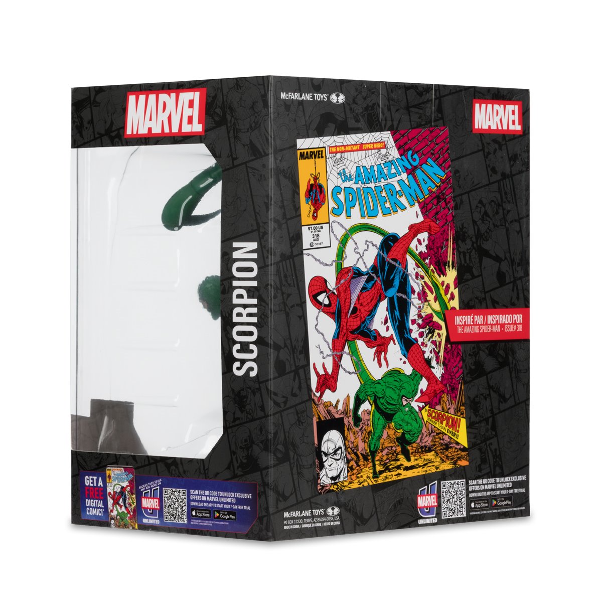 Marvel Wave 7 Scorpion Amazing Spider-Man #318 1:10 Scale Posed Figure with Scene - Image 10