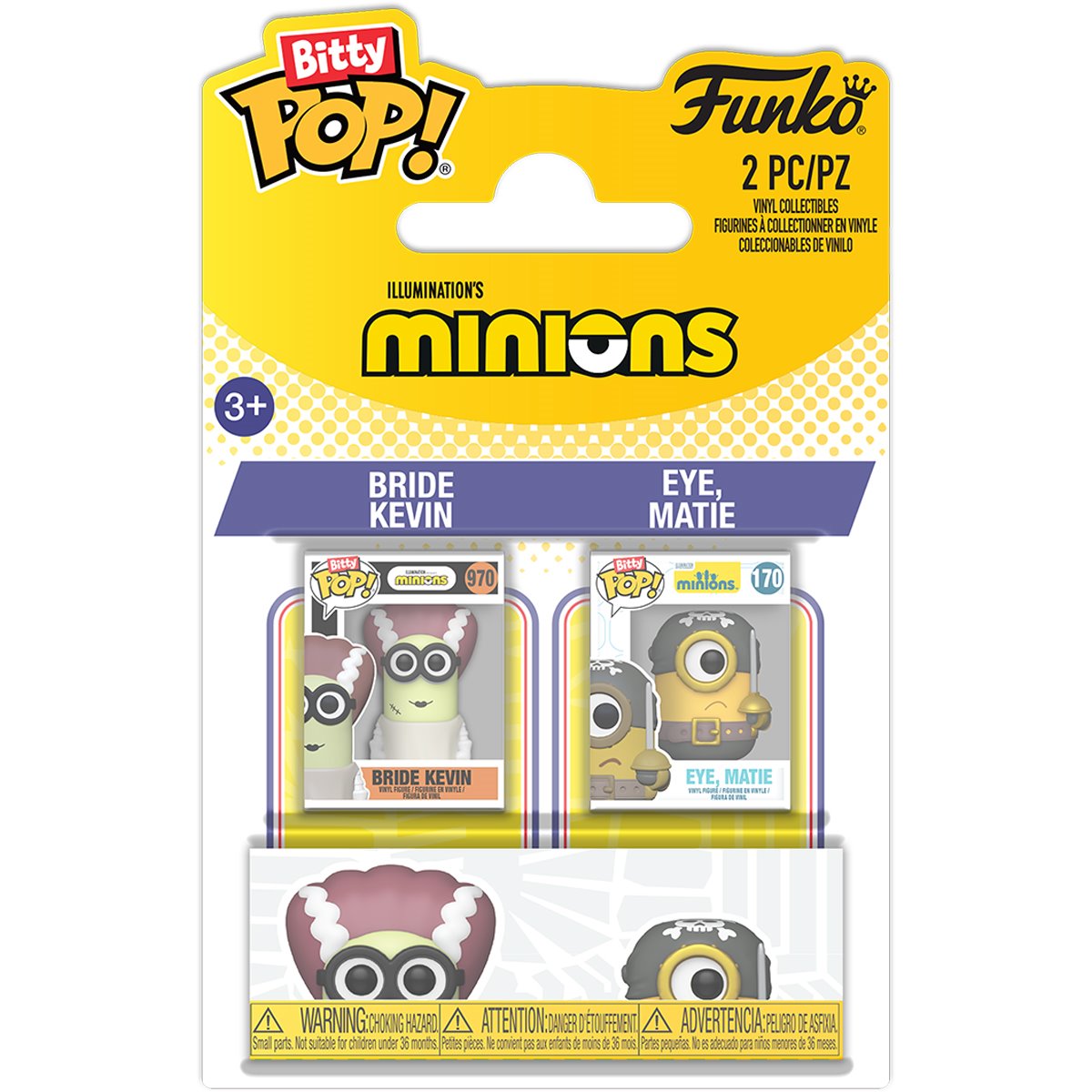 Minions Bride Kevin and Eye Matie Funko Bitty Pop! Mini-Figure 2-Pack - Image 5