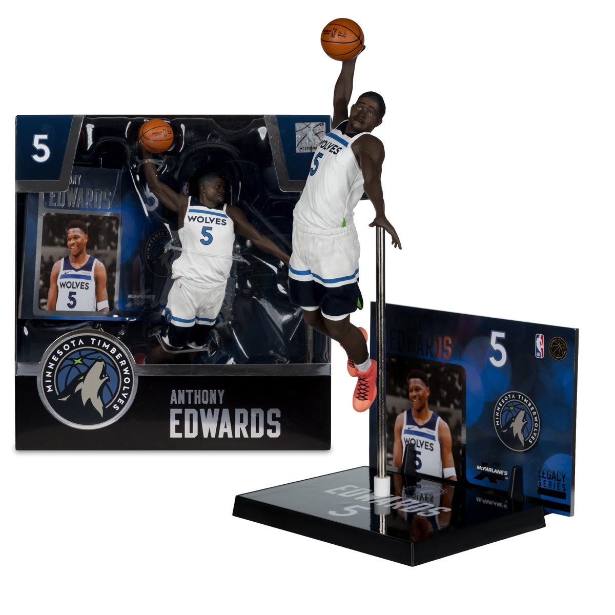 NBA McFarlane's SportsPicks Minnesota Timberwolves Anthony Edwards 7-Inch Posed Figure - Image 8
