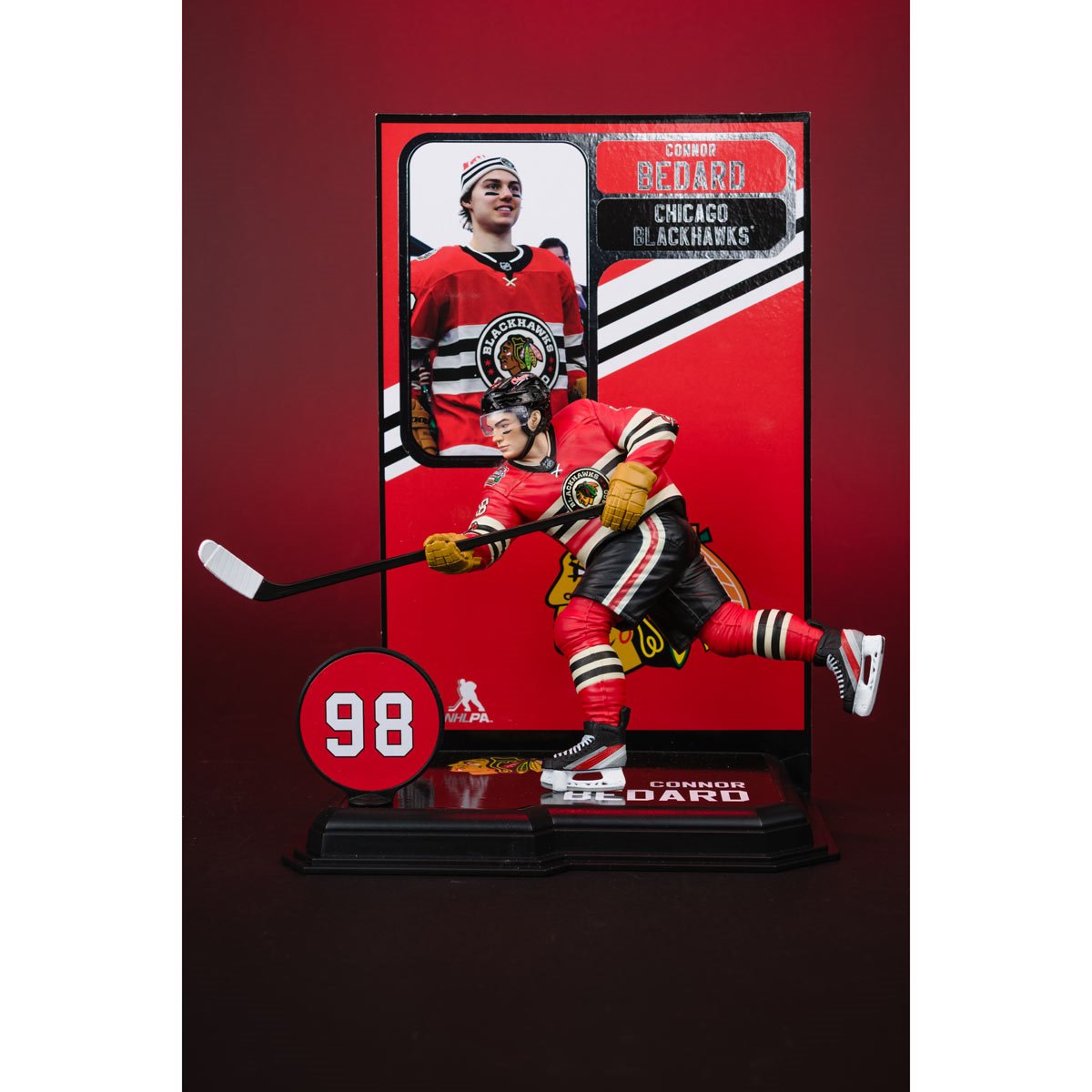 NHL SportsPicks Chicago Blackhawks Connor Bedard Winter Classic Jersey 7-Inch Posed Figure - Image 10