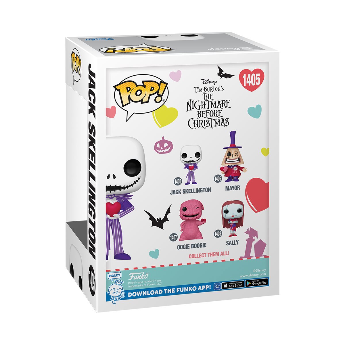 The Nightmare Before Christmas Valentines Jack Skellington Funko Pop! Vinyl Figure #1405 - Image 3
