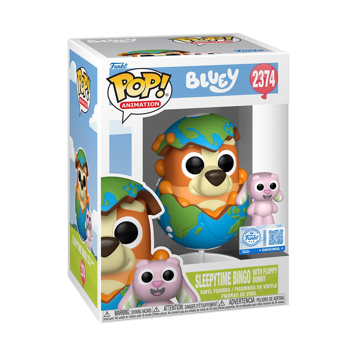 Bluey Sleepytime Bingo with Floppy Bunny Funko Pop! Vinyl Figure and Buddy #2374 - Specialty - Image 2