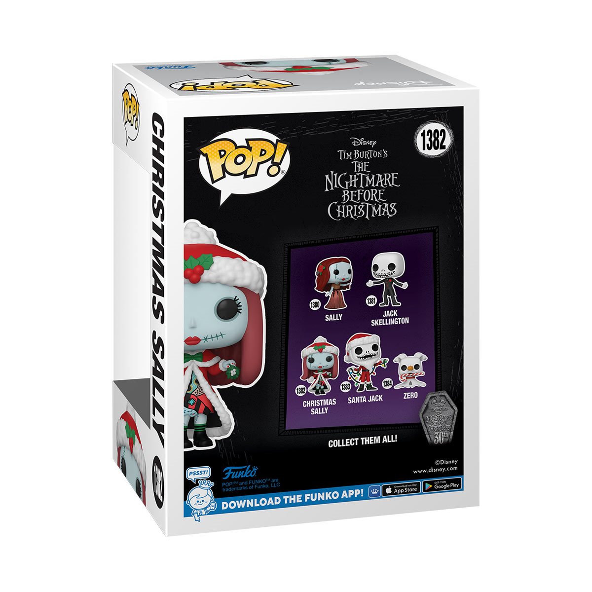 The Nightmare Before Christmas 30th Anniversary Christmas Sally Funko Pop! Vinyl Figure #1382 - Image 3