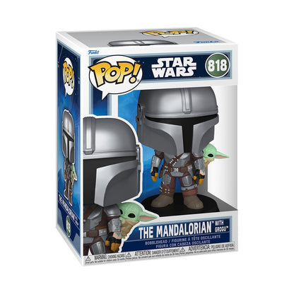 Star Wars: The Mandalorian and Grogu Mandalorian with Grogu Funko Pop! Vinyl Figure #818 - Image 2