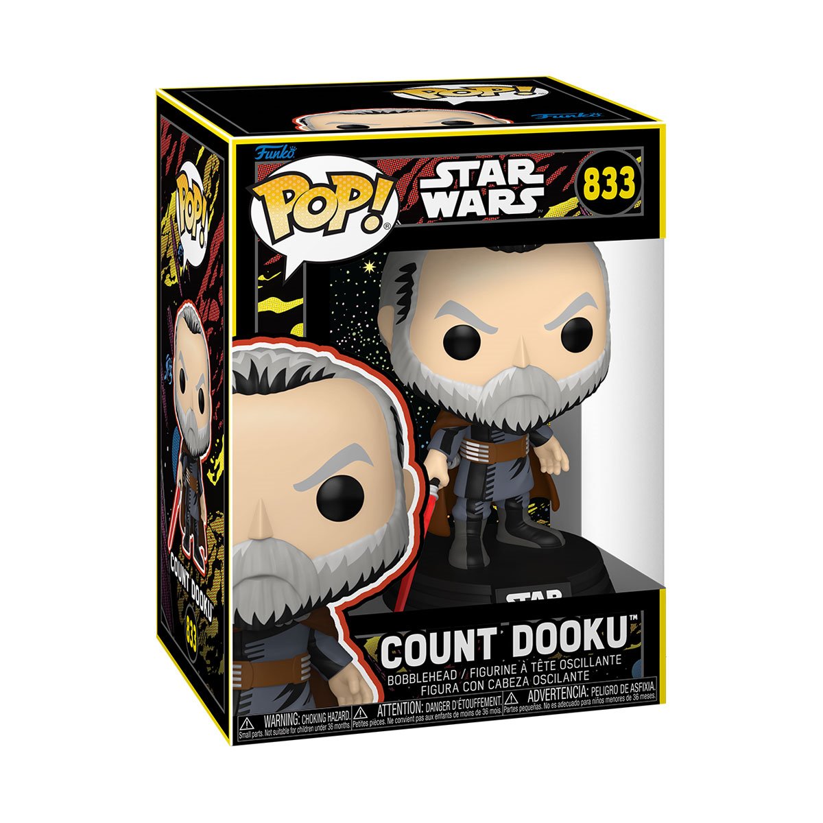 Star Wars May the Fourth Count Dooku (Retro) Funko Pop! Vinyl Figure #833 - Image 2