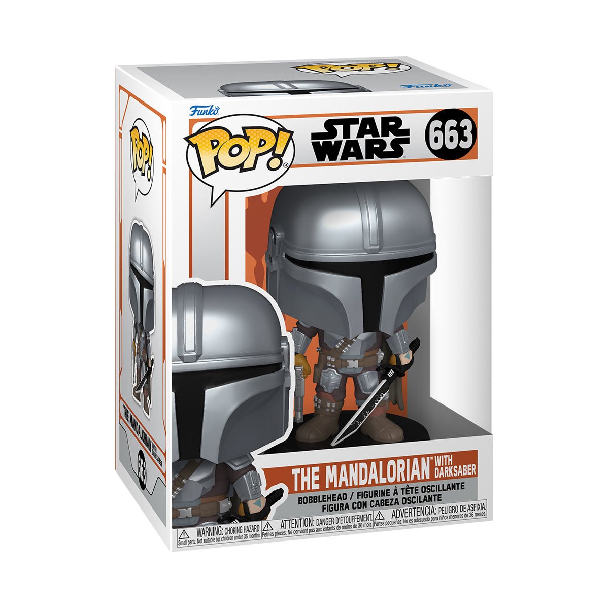 Star Wars: The Mandalorian with Darksaber Funko Pop! Vinyl Figure #663 - Image 2