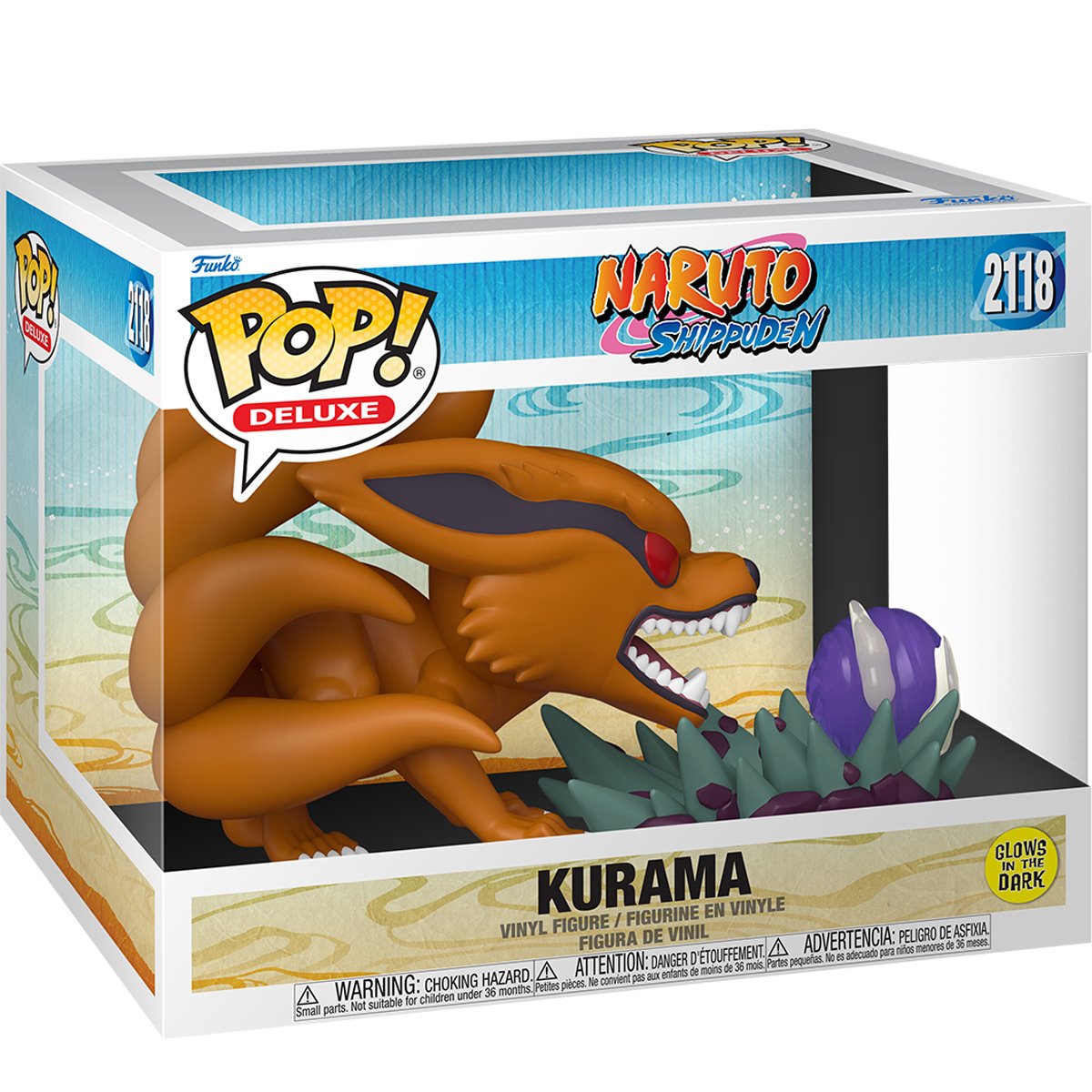 Naruto: Shippuden Kurama Glow-in-the-Dark Deluxe Funko Pop! Vinyl Figure #2118 - Image 4