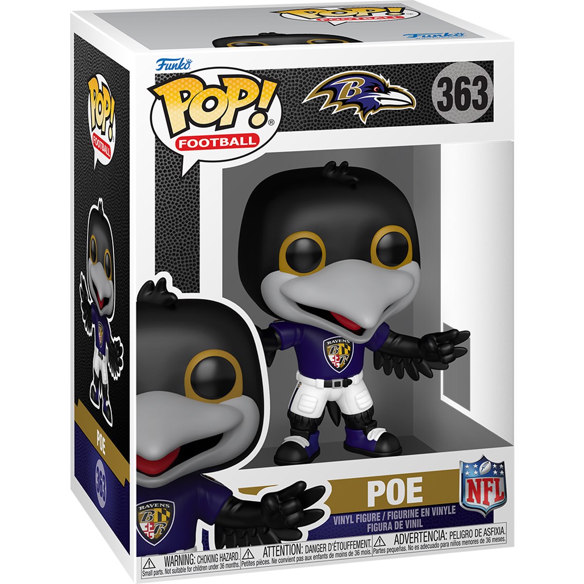 NFL Mascots Ravens Poe Funko Pop! Vinyl Figure #363 - Image 2