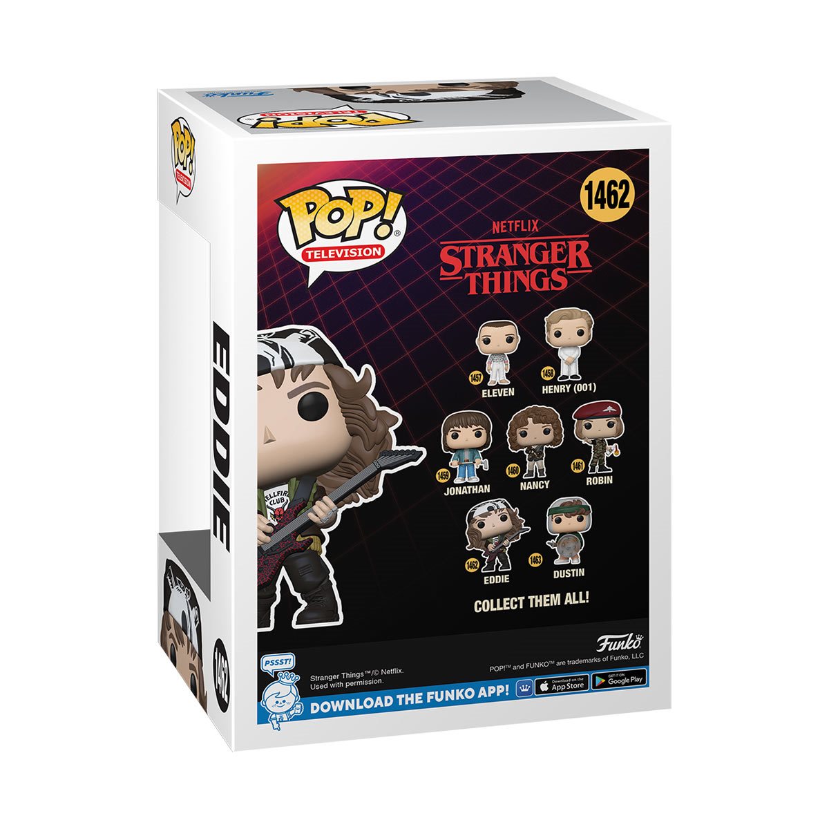 Stranger Things Season 4 Eddie with Guitar Funko Pop! Vinyl Figure #1462 - Image 3