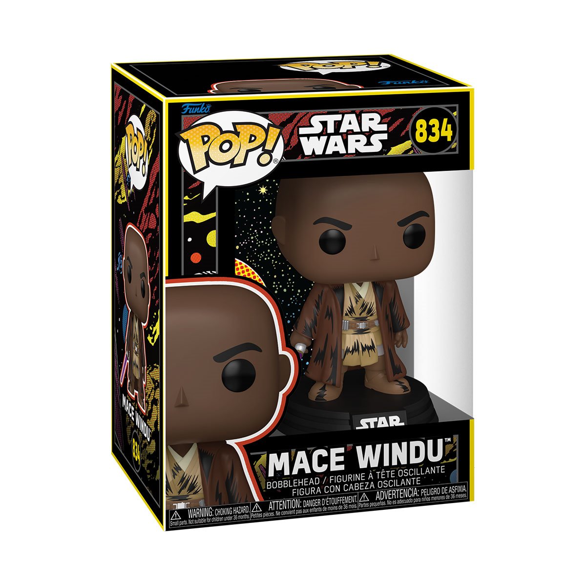 Star Wars May the Fourth Mace Windu (Retro) Funko Pop! Vinyl Figure #834 - Image 2