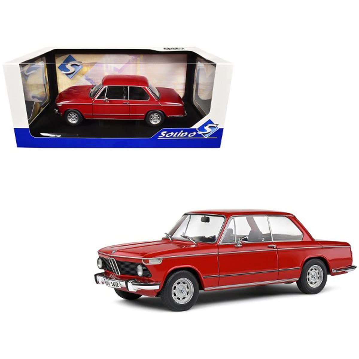 1971 BMW 1602 Verona Red 1:18 Scale Die-Cast Metal Vehicle - Image 2