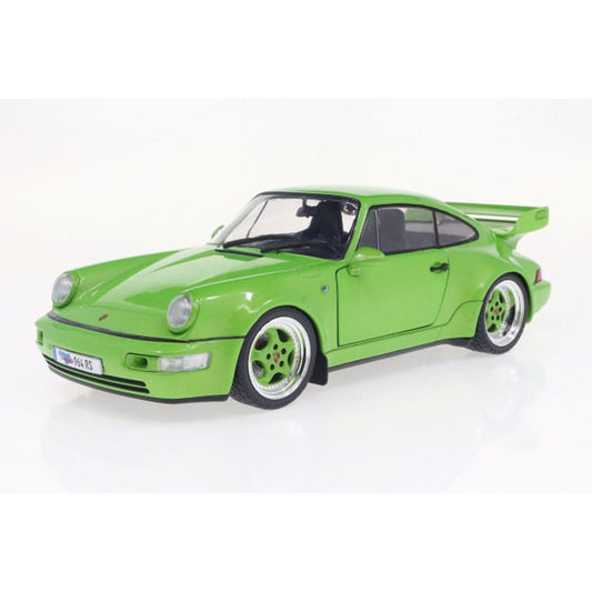 1990 Porsche 911 964 Carrera RS 3.8 Green Metallic 1:18 Scale Die-Cast Metal Vehicle - Image 2