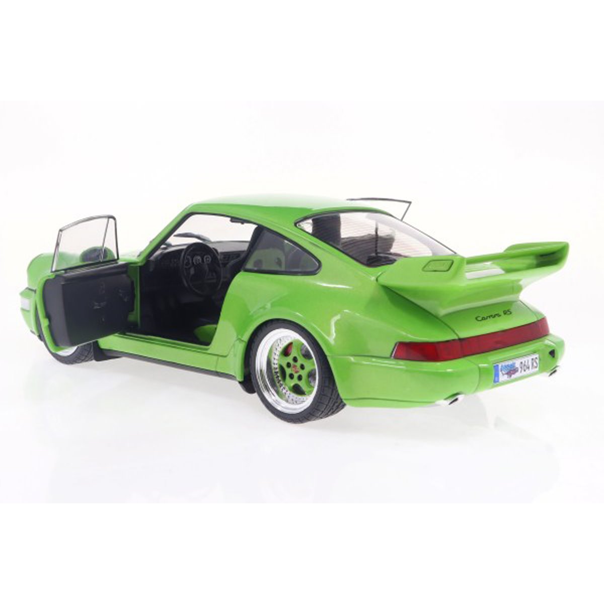 1990 Porsche 911 964 Carrera RS 3.8 Green Metallic 1:18 Scale Die-Cast Metal Vehicle - Image 3
