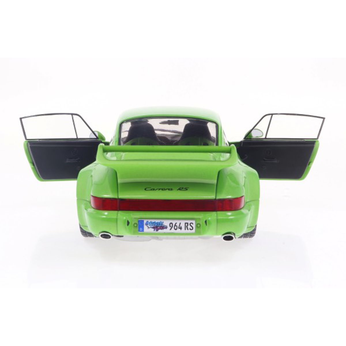 1990 Porsche 911 964 Carrera RS 3.8 Green Metallic 1:18 Scale Die-Cast Metal Vehicle - Image 4