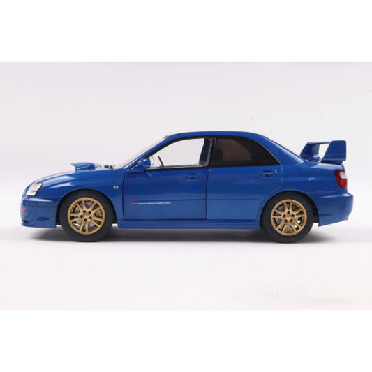 2003 Subaru Impreza WRX STI Sonic Blue 1:18 Scale Die-Cast Metal Vehicle - Image 2