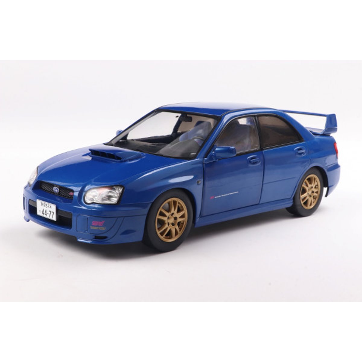 2003 Subaru Impreza WRX STI Sonic Blue 1:18 Scale Die-Cast Metal Vehicle - Image 3