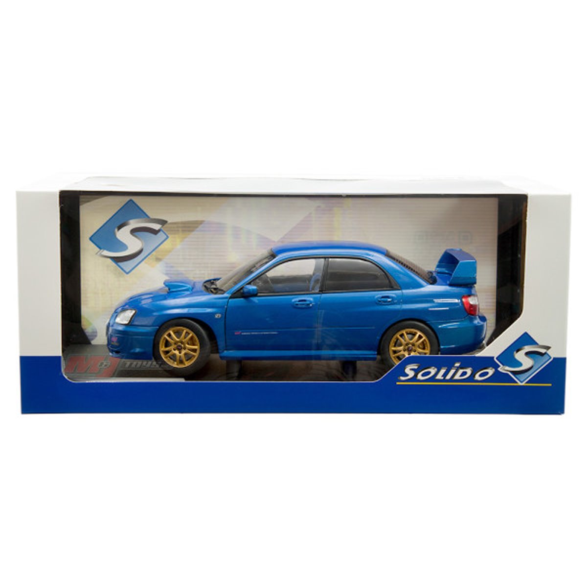 2003 Subaru Impreza WRX STI Sonic Blue 1:18 Scale Die-Cast Metal Vehicle - Image 4