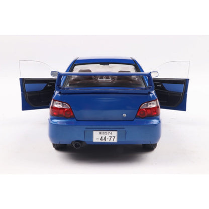 2003 Subaru Impreza WRX STI Sonic Blue 1:18 Scale Die-Cast Metal Vehicle - Image 5