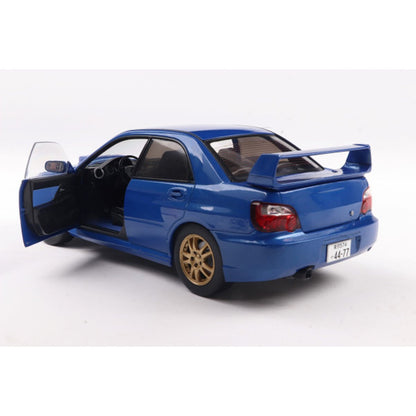 2003 Subaru Impreza WRX STI Sonic Blue 1:18 Scale Die-Cast Metal Vehicle - Image 6