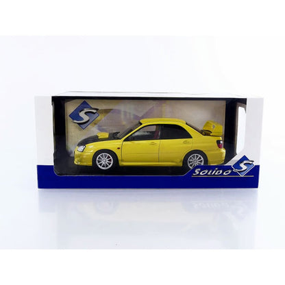 2003 Subaru WRX STI Bright Yellow 1:18 Scale Die-Cast Metal Vehicle - Image 5