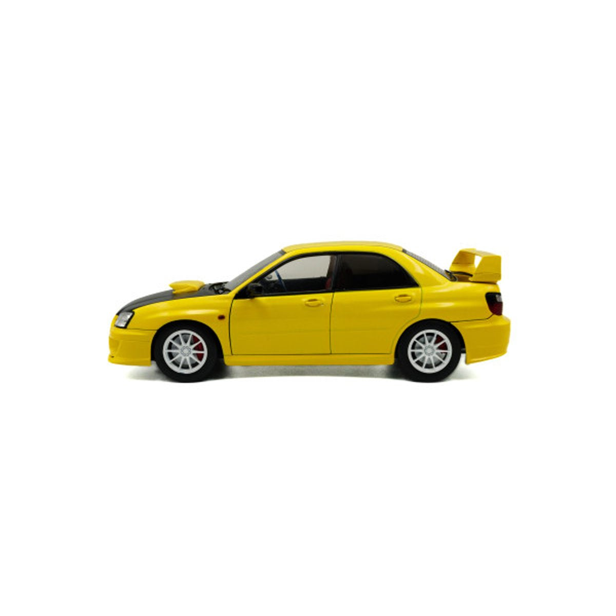 2003 Subaru WRX STI Bright Yellow 1:18 Scale Die-Cast Metal Vehicle - Image 6