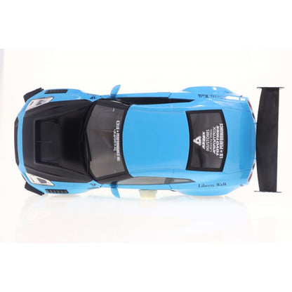 2024 Nissan GT-R R35 Baby Blue Liberty Walk Version 2.0 Body Kit 1:18 Scale Die-Cast Metal Vehicle - Image 4
