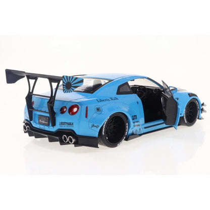 2024 Nissan GT-R R35 Baby Blue Liberty Walk Version 2.0 Body Kit 1:18 Scale Die-Cast Metal Vehicle - Image 6