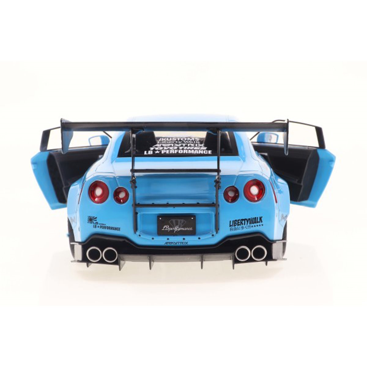 2024 Nissan GT-R R35 Baby Blue Liberty Walk Version 2.0 Body Kit 1:18 Scale Die-Cast Metal Vehicle - Image 8