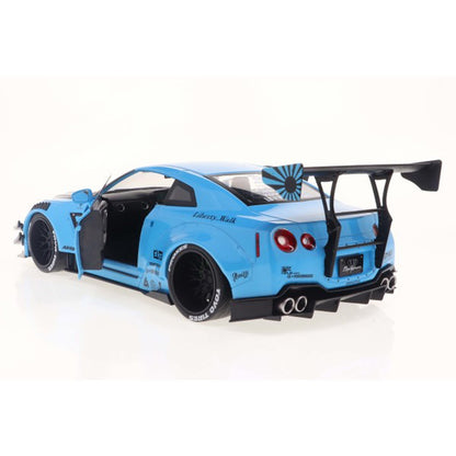 2024 Nissan GT-R R35 Baby Blue Liberty Walk Version 2.0 Body Kit 1:18 Scale Die-Cast Metal Vehicle - Image 9