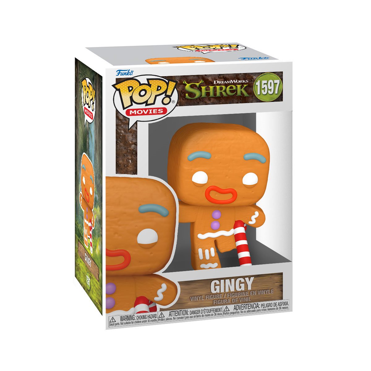 Shrek DreamWorks 30th Anniversary Gingy with Candy Cane Funko Pop! Vinyl Figure #1597 - Image 3