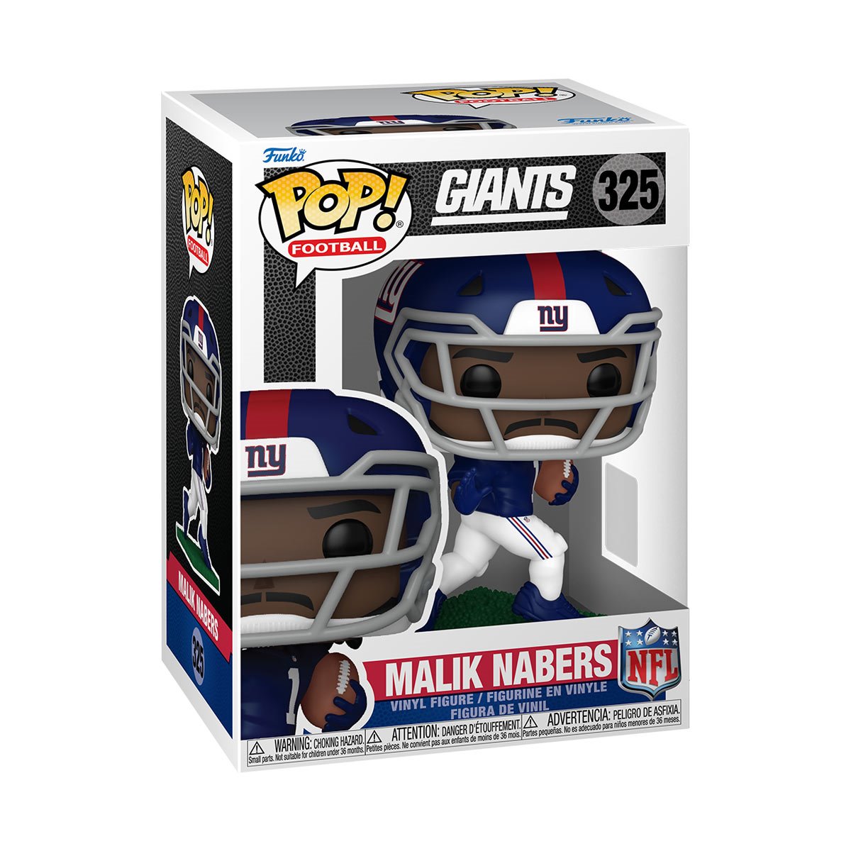 NFL Giants Malik Nabers Funko Pop! Vinyl Figure #325 - Image 2