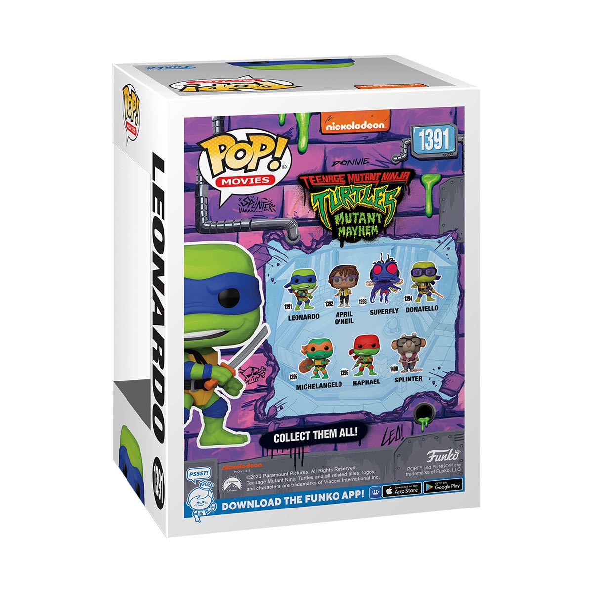 Teenage Mutant Ninja Turtles: Mutant Mayhem Leonardo Funko Pop! Vinyl Figure #1391 - Image 3