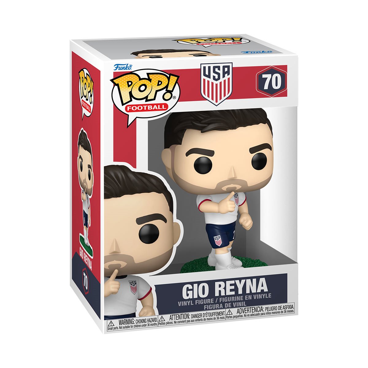 Football World Cup 2026 USA Gio Reyna Funko Pop! Vinyl Figure #70 - Image 2