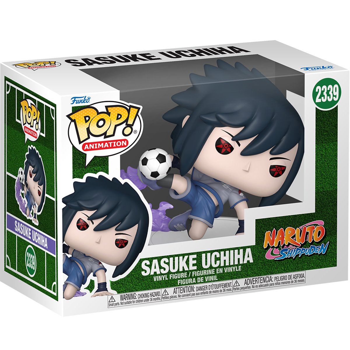 Naruto: Shippuden Sasuke Uchiha Soccer Funko Pop! Vinyl Figure #2339 - Image 2