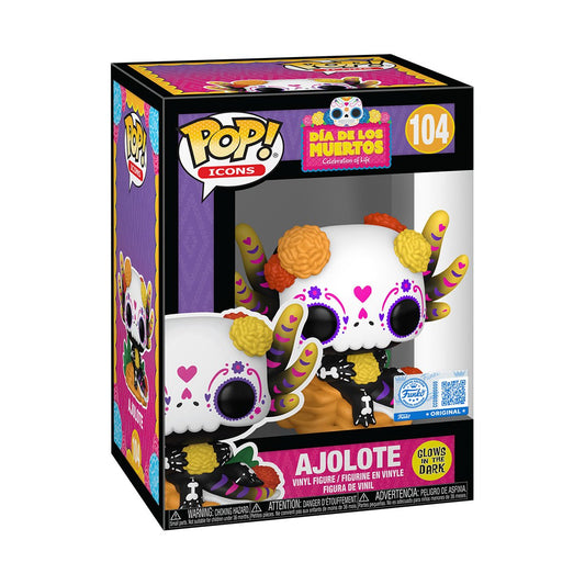 Dia De Los Muertos Ajolote Glow-in-the-Dark Funko Pop! Vinyl Figure #104 - Image 4