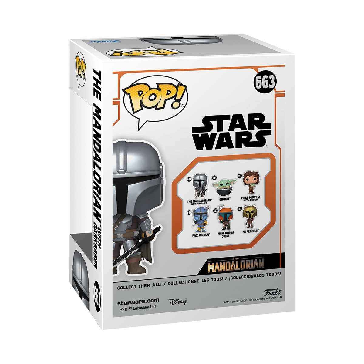 Star Wars: The Mandalorian with Darksaber Funko Pop! Vinyl Figure #663 - Image 3