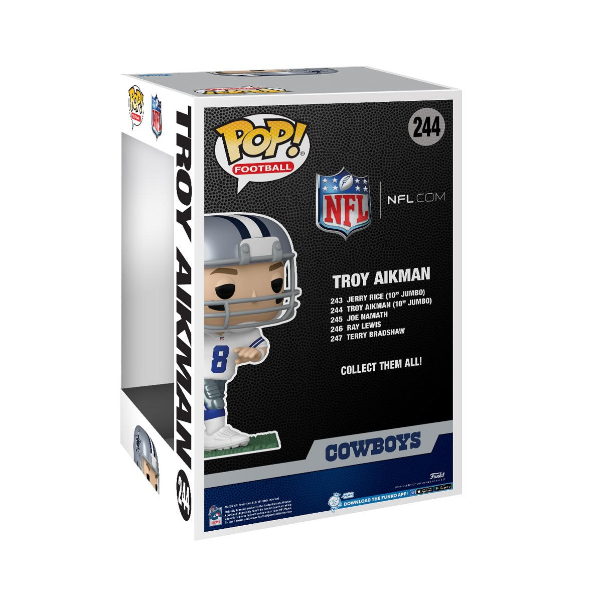 NFL Legends Cowboys Troy Aikman Jumbo Funko Pop! Vinyl Figure #244 - Image 3