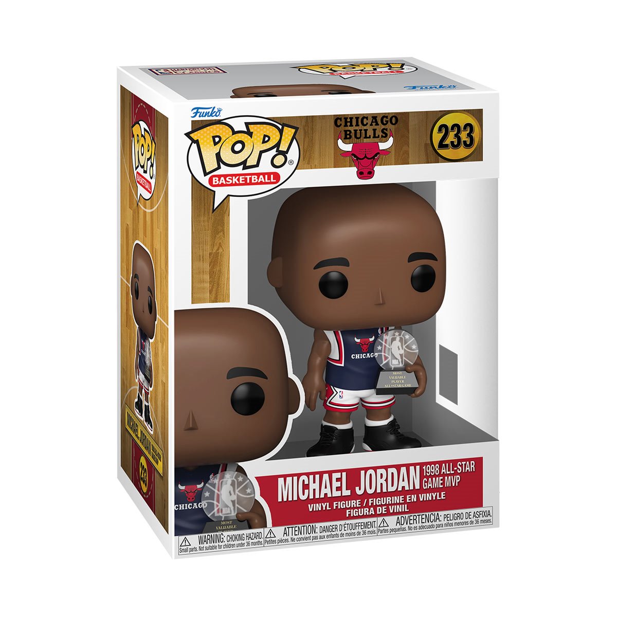 NBA Bulls Michael Jordan 1998 All-Star Game MVP Funko Pop! Vinyl Figure #233 - Image 2