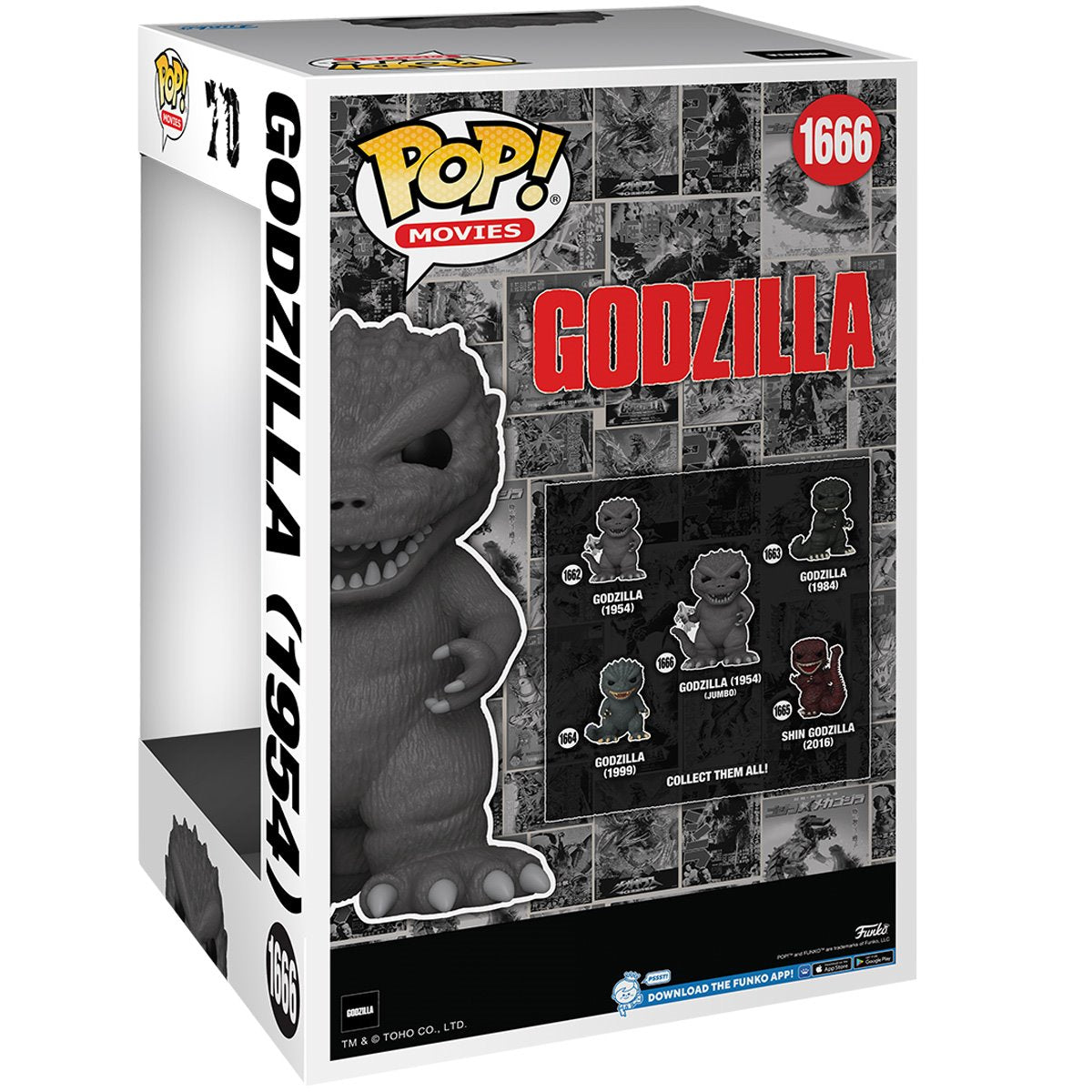Godzilla 70th Anniversary (1954) Jumbo 9 1/2-Inch Funko Pop! Vinyl Figure #1666 - Image 3