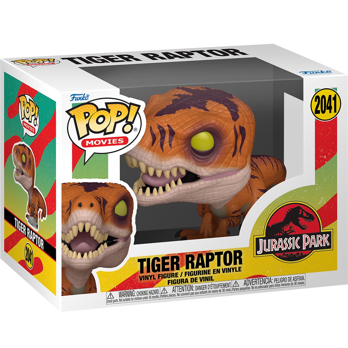 Jurassic Park Tiger Raptor Funko Pop! Vinyl Figure #2041 - Image 2
