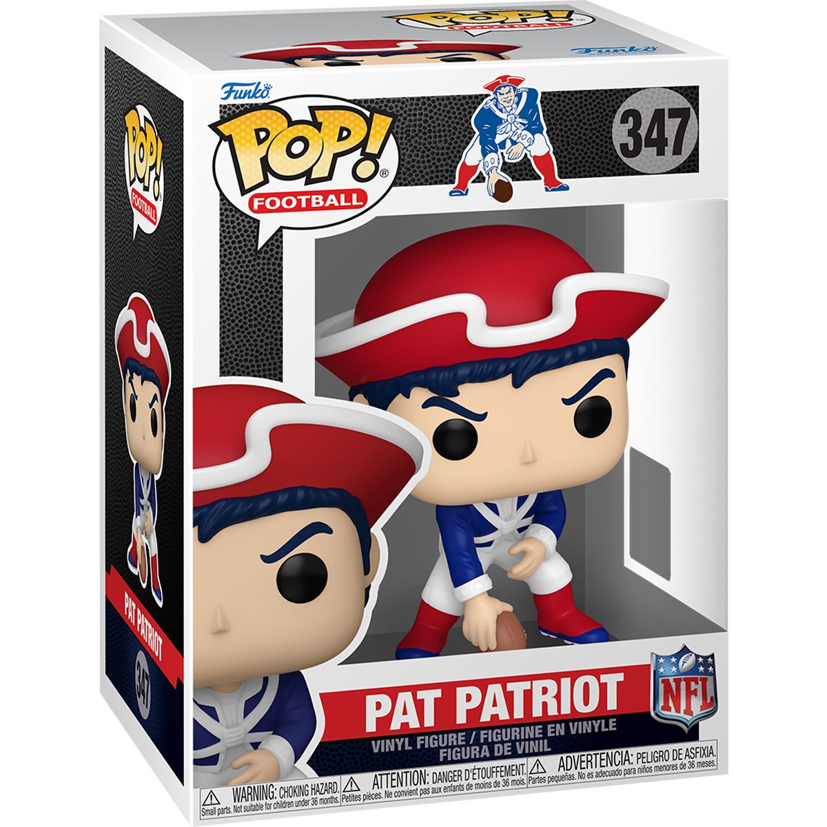 NFL Mascots Throwback Patriots Pat Patriot Funko Pop! Vinyl Figure #347 - Image 2
