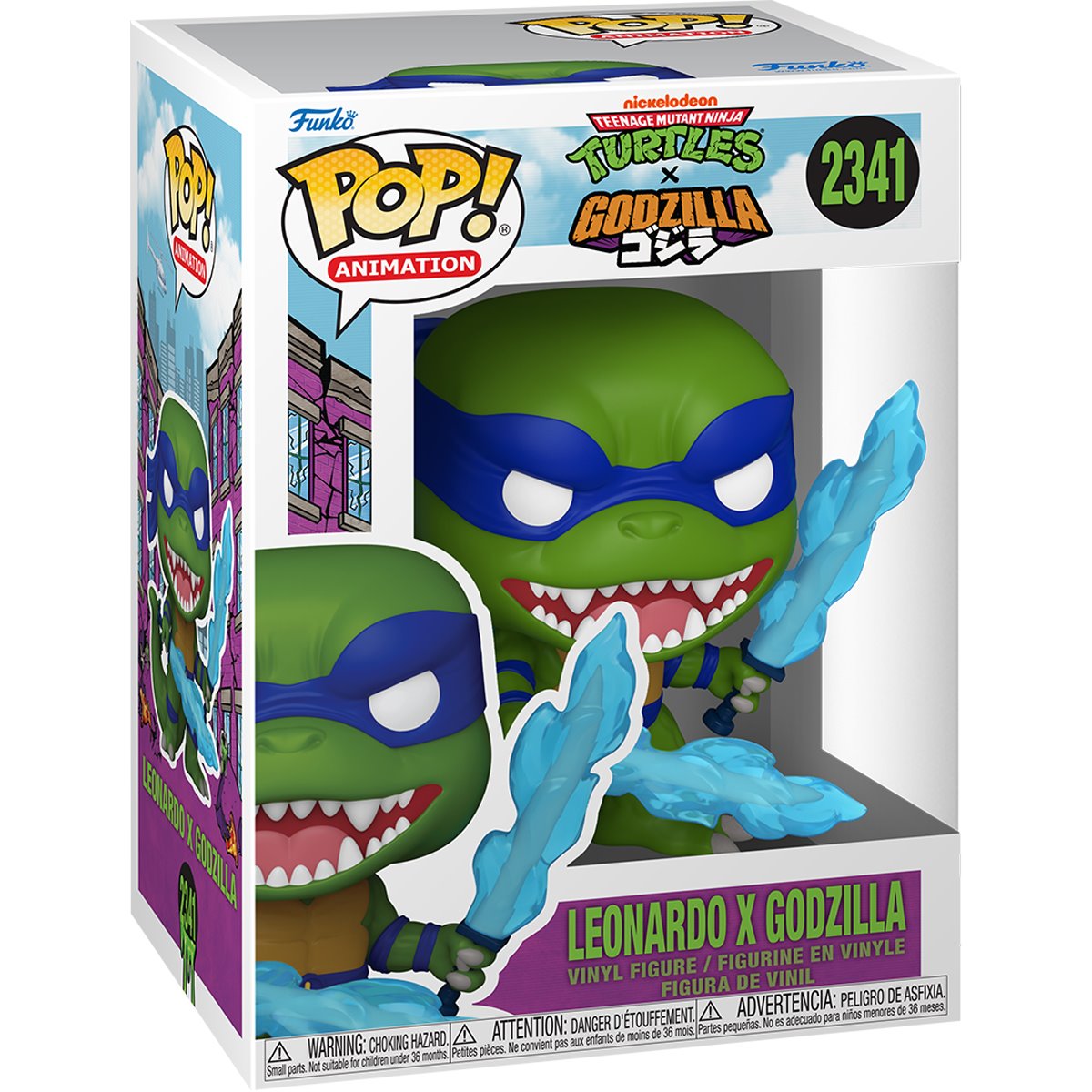Teenage Mutant Ninja Turtles x Godzilla Leonardo x Godzilla Funko Pop! Vinyl Figure #2341 - Image 2