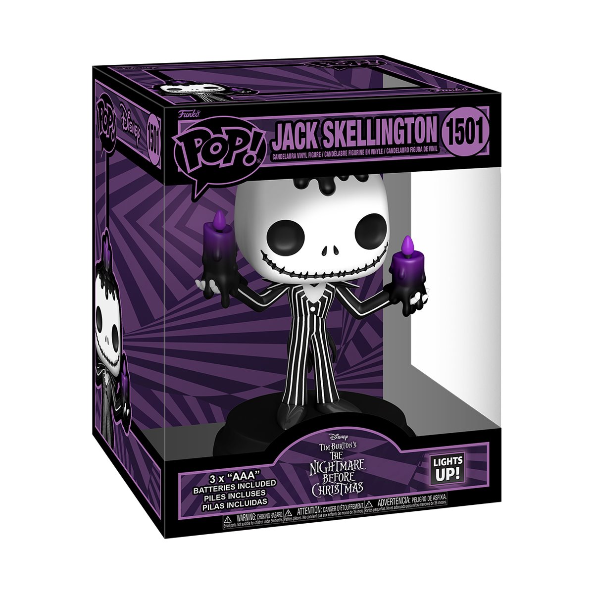 The Nightmare Before Christmas Jack Skellington Halloween Light-Up Super Funko Pop! Vinyl Figure #1501 - Image 2