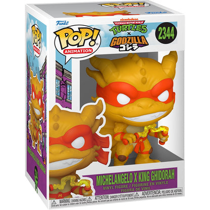 Teenage Mutant Ninja Turtles x Godzilla Michelangelo x King Ghidorah Funko Pop! Vinyl Figure #2344 - Image 2