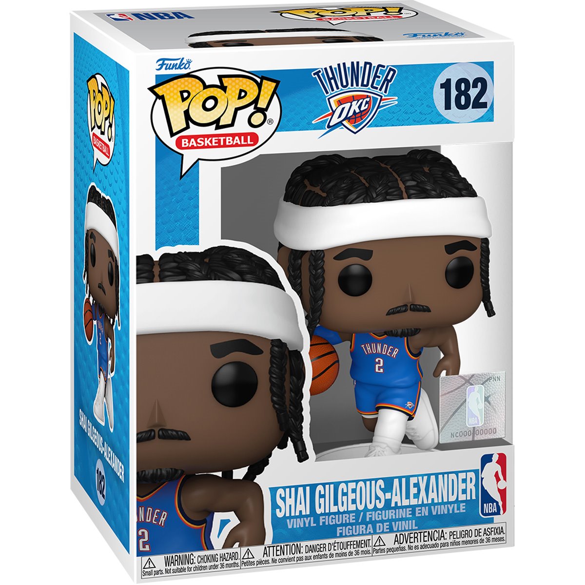 NBA Thunder Shai Gilgeous-Alexander Funko Pop! Vinyl Figure #182 - Image 2